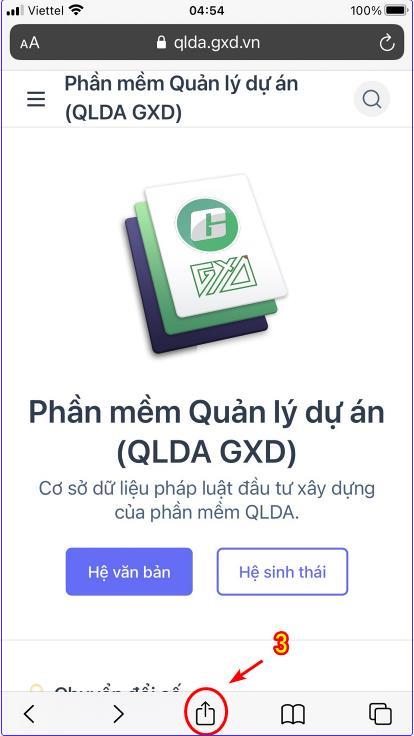 Biểu tượng Share trên màn hình